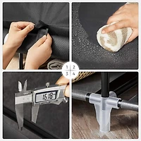 Songmics Home Foldable Closet Organizer – 59 x 17.7 x 69 Inch 9-Compartment Wardrobe with Fabric Cover for Bedroom Storage, Ink Black