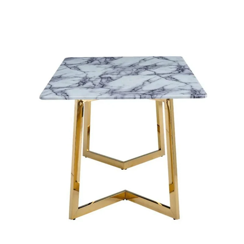 Heavenly Collection White Marble Table Dining Table