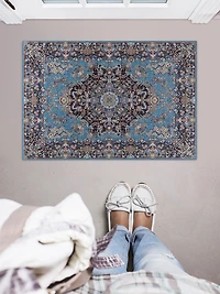 Emerald Kramer Ivory & Blue 3'3" x 5' Accent Rug