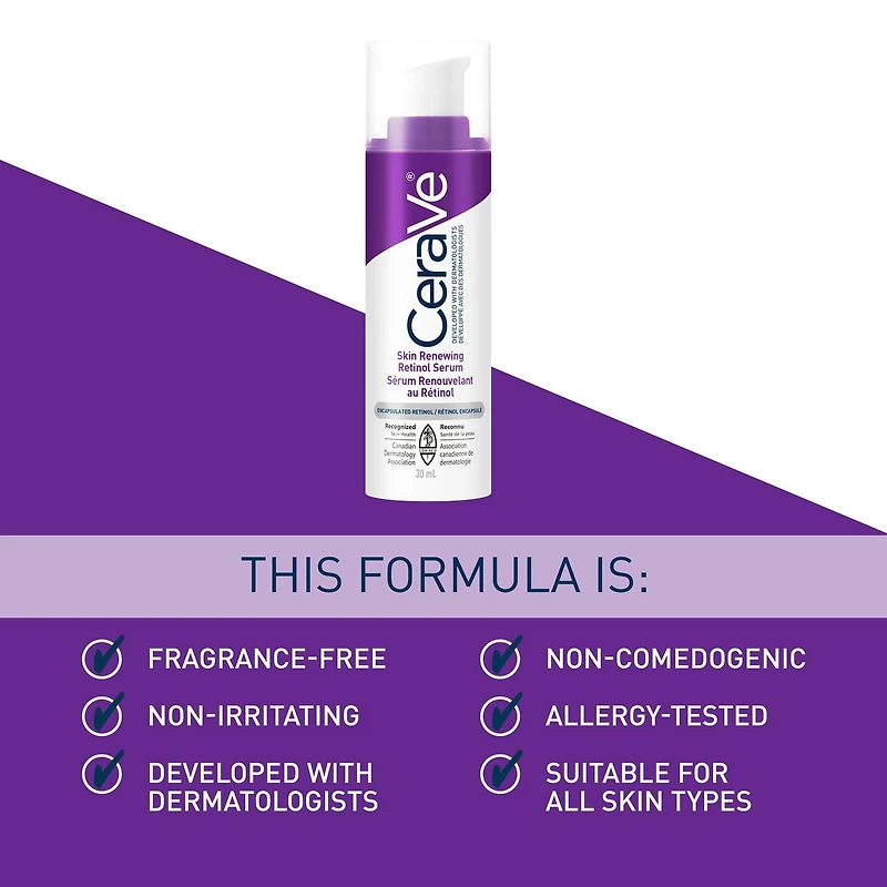 CeraVe Retinol Serum, Anti-Aging Face Serum with Retinol, Niacinamide and Ceramides for Fine Lines, 30mL