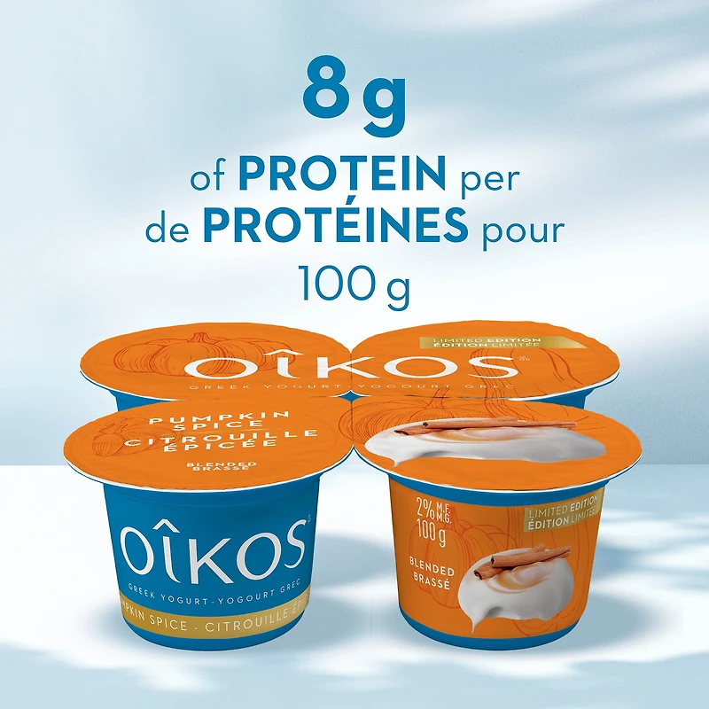 Oikos Yogourt Grec, édition limitée, citrouille épicée 4 x 100 g