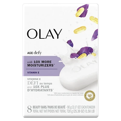Pain de beauté Défi au temps Moisture Outlast Olay avec complexe de vitamine B3 8x90g