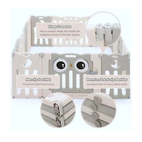 KidsVIP 20 Panels Indoor/Outdoor Foldable Playpen, Fence, Safety Play yard with Activity for Toddlers and Infants