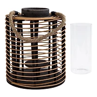 Truu Design, Cylindrical Rattan and Wooden Lantern