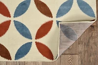 Capri Conrad Bone & Blue 6' 5" x 9' 3" Area Rug