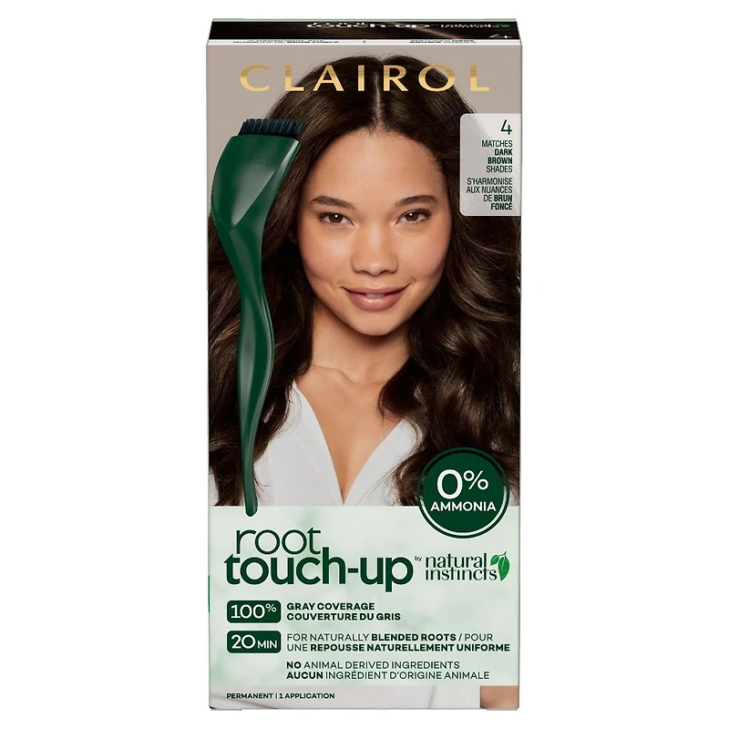 Clairol Root Touch-Up by Natural Instincts Permanent Hair Dye, 100% gray coverage!