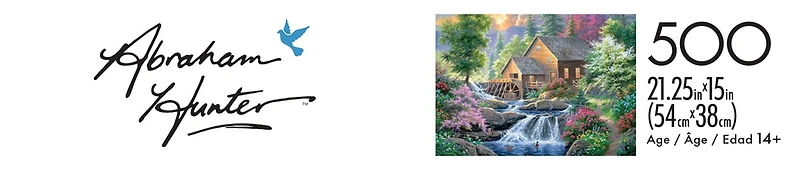 Buffalo Games Summertime Mill Puzzle de 500 pièces imbriqué pour adultes de 14 à 99 ans