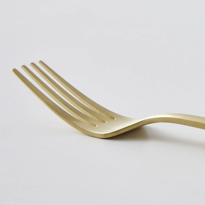 BHG RIVER GOLD SATIN DINNER FORK, Classic design and modern style