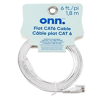 onn. 6 FT./1.8 m Flat CAT6 Network Cable