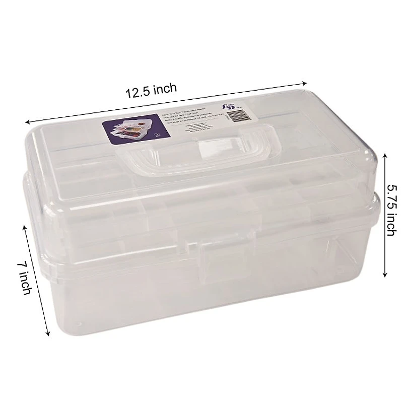 Boîte de rangement en plastique translucide artisanale Lerman Decor F-LERMAN DÉCOR BOITE A PRESSION