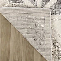 Rug Branch Nimbus Geometric Indoor Area Rug, Cream Grey, Modern - Living Room, Bedroom, Dining Room, and Kitchen