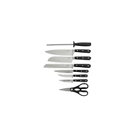Martha Stewart Traverston 14 Piece Cutlery Set with Wood Block, Grey