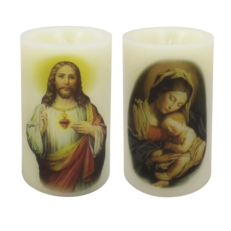 Mainstays 5" Bougies pilier en cire à DEL - Jésus, non parfumé