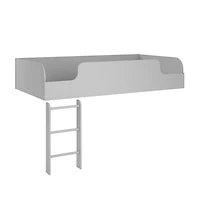 Elements Loft lit plate-forme avec échelle, gris tourterelle