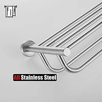 Avanities 32 po. Barre à serviette ronde en acier inoxydable W en acier inoxydable brossé AI-34582