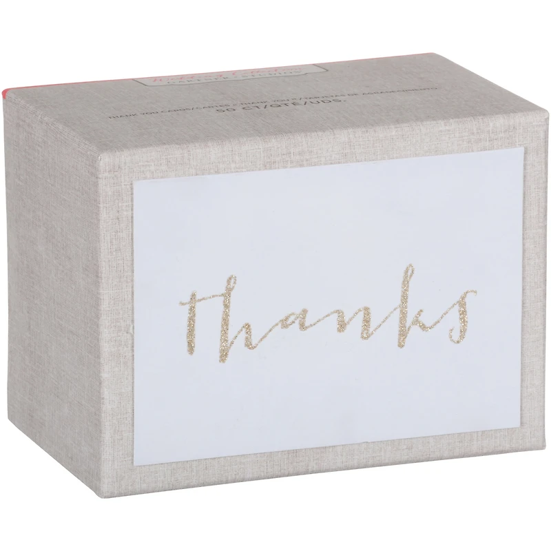 Gartner Studios Platinum Thank You Cards, 50 pieces