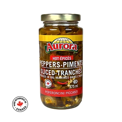 Aurora Hot Sliced Peppers in Oil