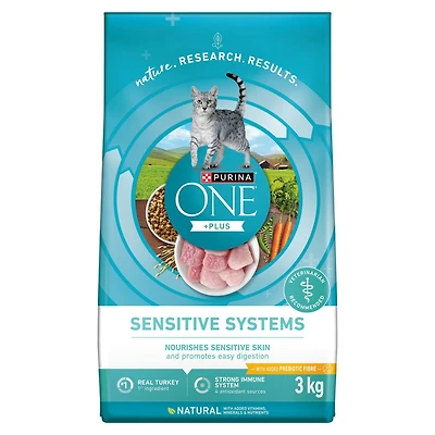 Purina ONE +Plus Sensitive Systems Turkey, Dry Cat Food