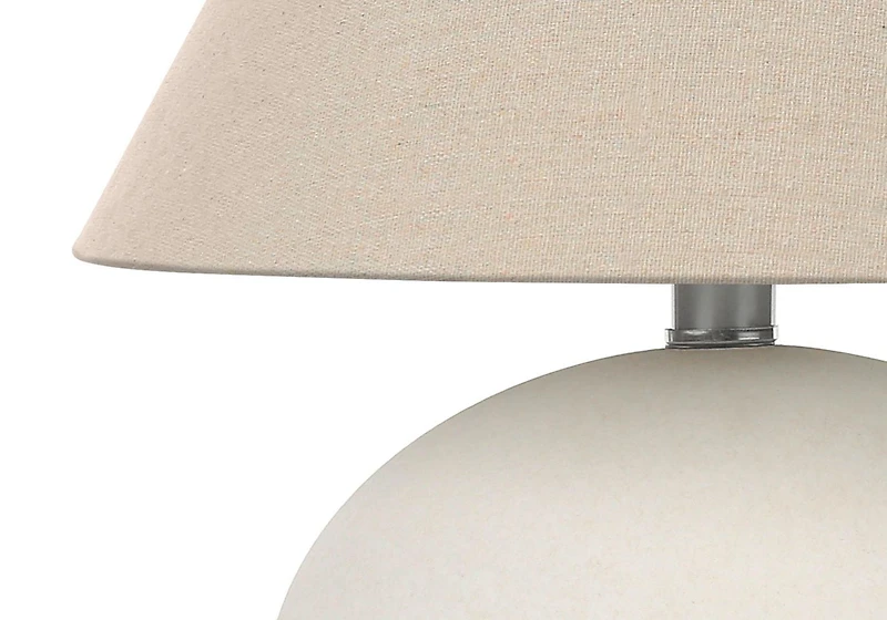 Monarch Specialties  Luminaire, 16"h, Lampe De Table, Tons Crème, Crème, Contemporain