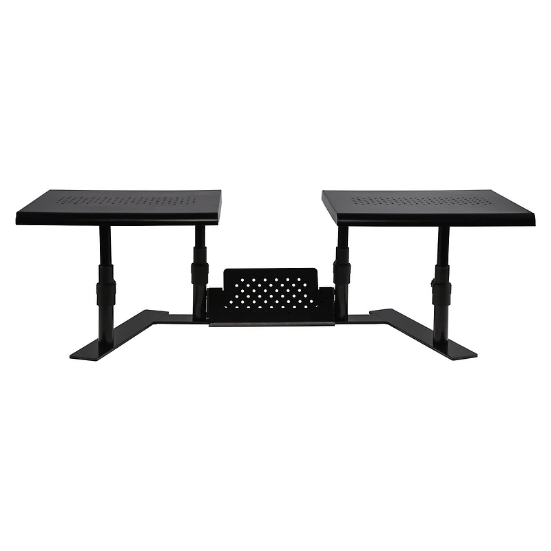 Allsop Metal Art ErgoTwin Adjustable Monitor Stand - Black