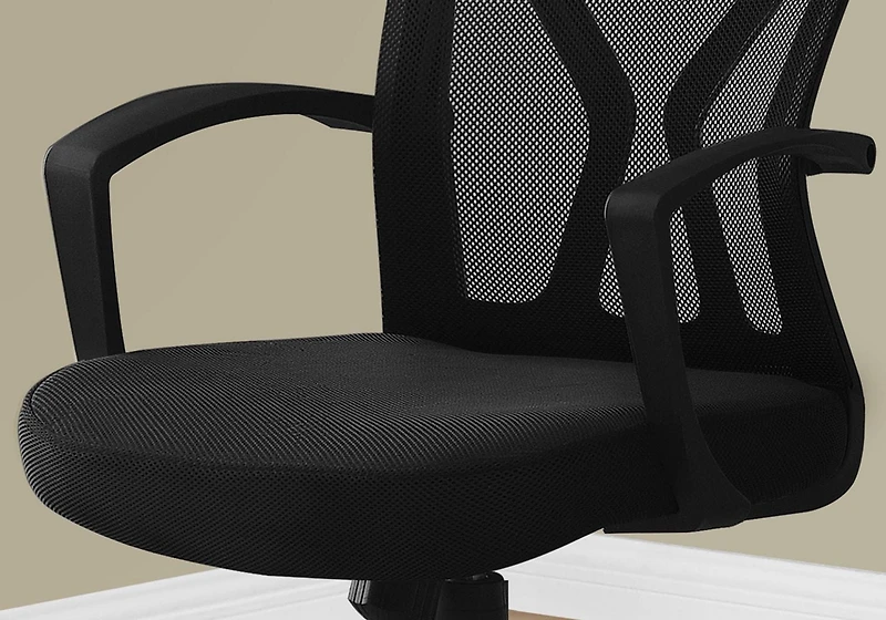 Monarch Specialties Office Chair, Adjustable Height, Swivel, Ergonomic, Armrests, Computer Desk, Work, Metal, Fabric, Brown, Contemporary, Modern