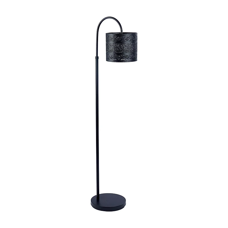 Lampe sur pied HOMETRENDS 147,3 cm, noir mat