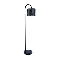 Lampe sur pied HOMETRENDS 147,3 cm, noir mat
