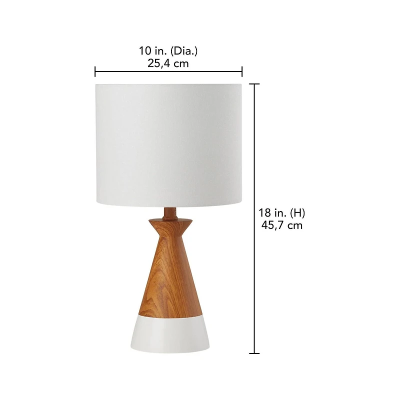 hometrends Table Lamp, 18 in., wood finish