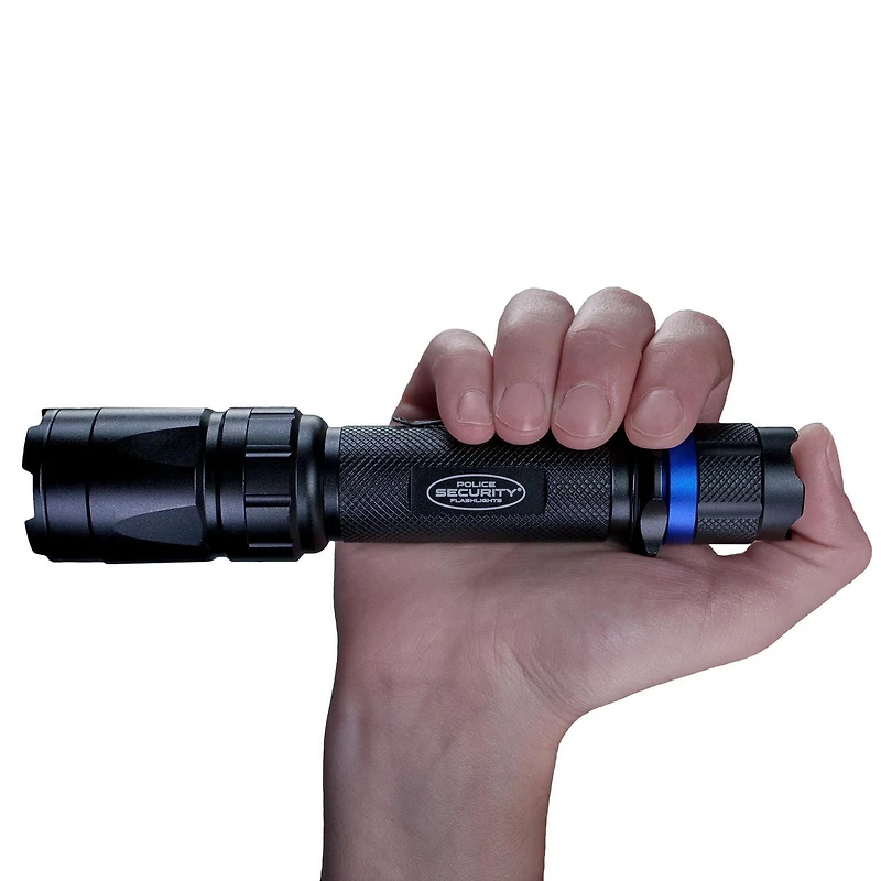 Police Security Trac-Tact 2AA Flashlight, 5  Modes, 350 Lumen, 2AA Flashlight