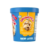 DRUMSTICK Vanille au caramel, dessert glacé à la vanille, caramel, arachides, morceaux de gaufrettes 946 mL