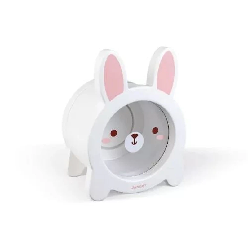 Janod - Tirelire Lapin - Banque d'Économie Magnétique STEM - Bois - Apprentissage Précoce - pour Garçons et Filles - à partir de 3 Ans +- Multilingue