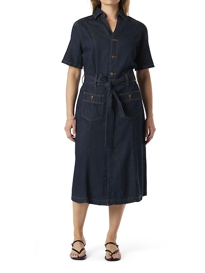 LV PATCH PCKT DRESS - FRENCH