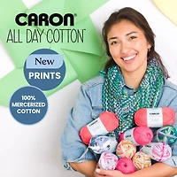 Caron® All Day Cotton™ #4 Worsted (Medium) Cotton Yarn, 3.5oz/100g 173 Yards