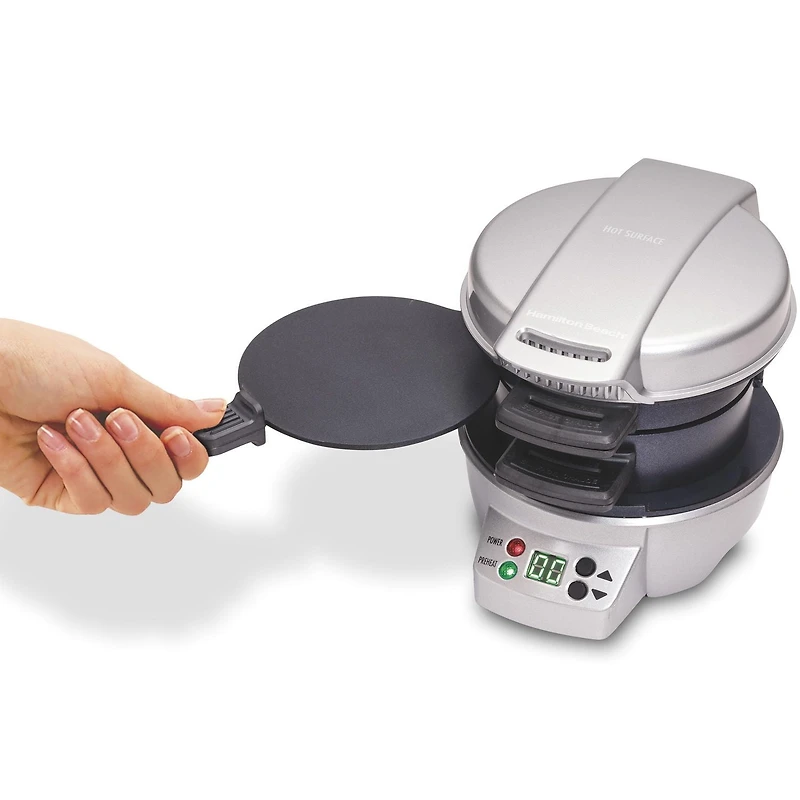 Hamilton Beach Breakfast Sandwich Maker with Timer, Electric Breakfast Sandwich Maker (25478RC)