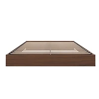 Nexera Alibi Queen Platform Walnut Bed