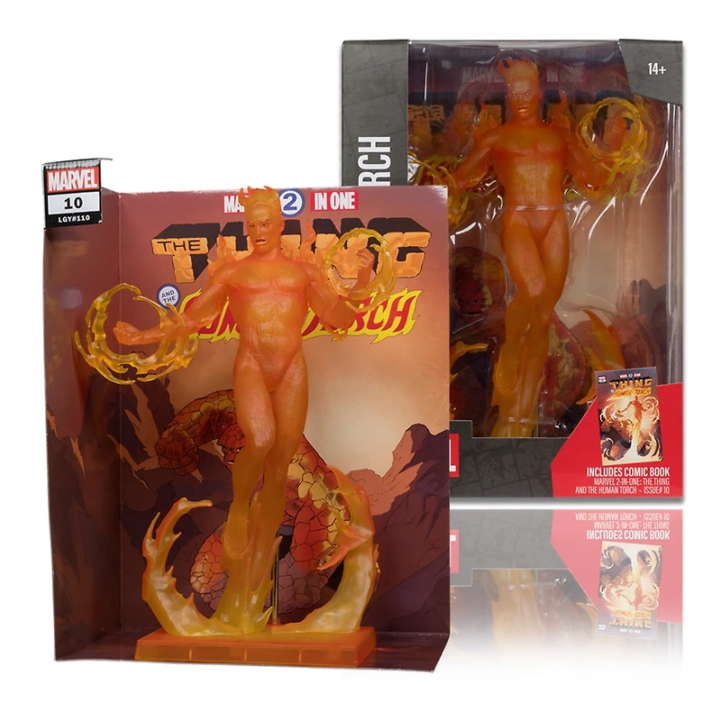 Marvel Human Torch 1:6th Scale Collectible with Scene (Marvel 2 in 1 #10) McFarlane Toy