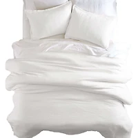 Better Homes & Gardens 3-Piece Arctic White Crinkled Gauze Duvet Set, Adult Double/Queen, Corner & side interior ties. Hidden Button Closure. Envelope Closure on Shams.