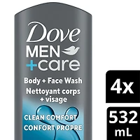 Dove Men+Care Body Wash Hydrating Clean Comfort for Men with 24-Hour Nourishing Micromoisture Technology, 532mL