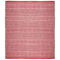 Tapis tissé à plat en coton à chevrons Fabstyles pour salon, couloir, patio