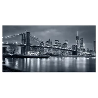 Design Art Panorama New York City at Night Cityscape Canvas Art Print
