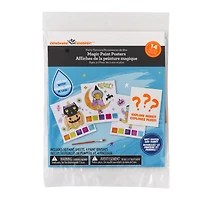 Magic Paint Posters, 10 Paper Sheets with 4 Brushes, Ages 3+, Party Favors, by Way to Celebrate