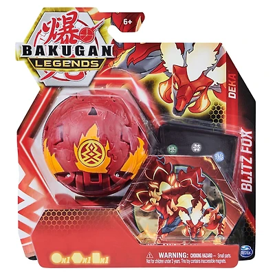 Bakugan Legends Deka, Blitz Fox, Figurine Jumbo articulée transformable et carte à collectionner, jouets pour garçons, à partir de 6 ans