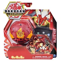 Bakugan Legends Deka, Blitz Fox, Figurine Jumbo articulée transformable et carte à collectionner, jouets pour garçons, à partir de 6 ans
