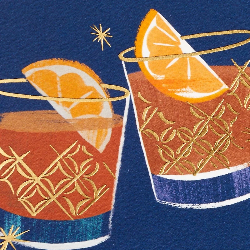 Carte de fête pour lui, carte de la fête des Pères, carte de félicitations, Signature de Hallmark (Verres à Whiskey, « Cheers to You »)