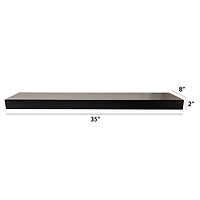 Hometrends 35 inch Floating Shelf Black, 35" Black Floating Shelf