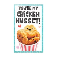 Chicken Nuggets Valentine's Day Cards, 32 Count, Classroom Exchange Cards With Stickers