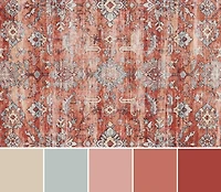 ECARPET Ruby Traditional Area Rug for Living Room, Bedroom, Dining Room, Entrance, Hallway and More.