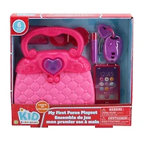 Kid Connection My First Purse with Light 6 Piece Pretend Playset for Ages 3+, 6pcs Set