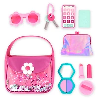 Ensemble Sac à Main Rose Étincelant avec Téléphone, Clés, Carte et Maquillage – Jouet pour Tout-Petits et Enfants d’Âge Préscolaire par Battat BATTAT ENS SAC MAIN