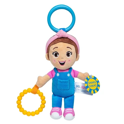 Ms. Rachel Official Sensory Take-Along Toy, Baby Swing & Baby Stroller Teething Toys with Rattle & Clip, Toddler Toys for Girls & Boys for Ages 0-1+